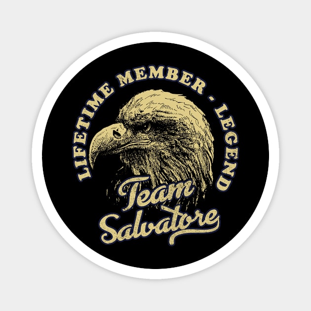 Salvatore Name - Lifetime Member Legend - Eagle Magnet by Stacy Peters Art